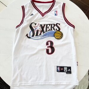 Vintage Adidas White NBA Iverson Jersey Sixers